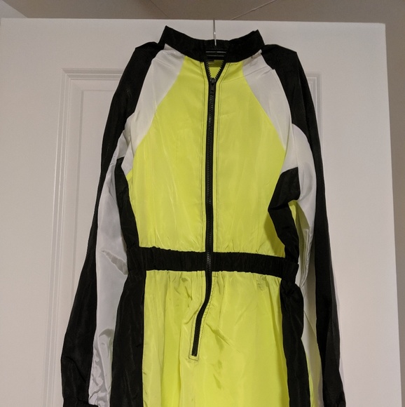 Fashion Nova Dresses | Fashion Nova Windbreaker Dress | Color: Black/Green | Size: M | Tyrich327's Closet